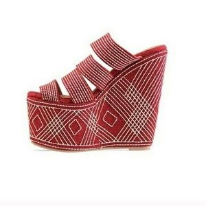 Jeffery Campbell Ibiza geometric wedges